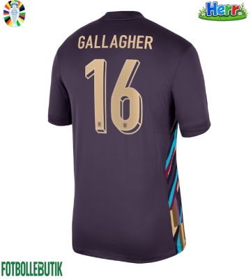 England Conor Gallagher #16 Bortatröja EM 2024 Kortärmad